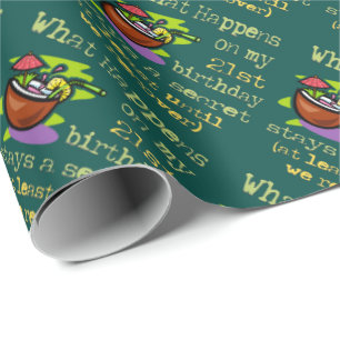 21st Birthday Party Gifts Wrapping Paper
