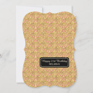 21st Birthday Party Glam Great Gatsby Style Invitation