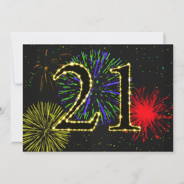 21st birthday party invitate invitation (Front)