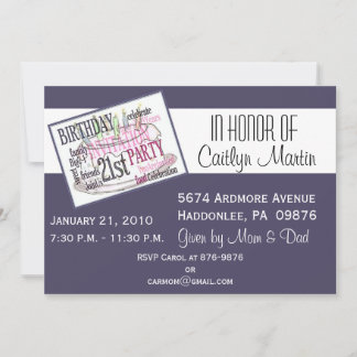 21st Birthday Party Invitation