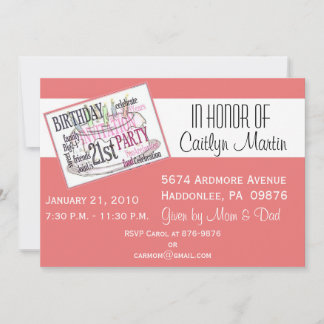 21st Birthday Party Invitation