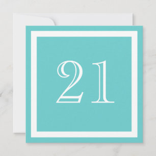 21st Birthday Party Invitation - Aqua