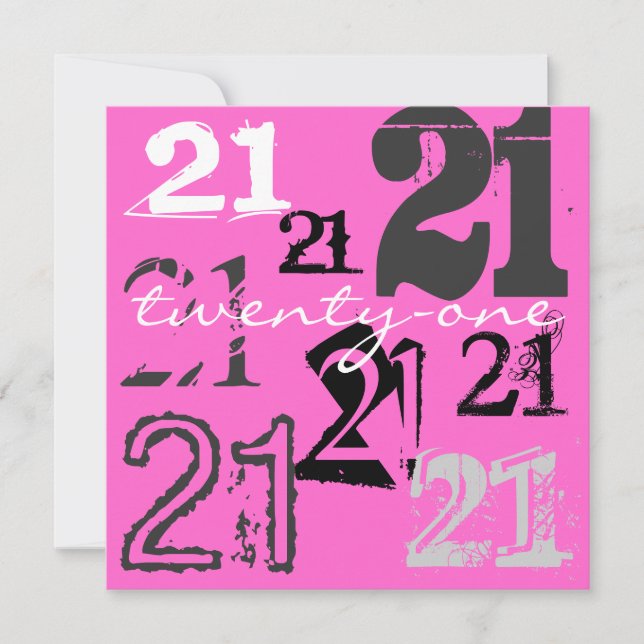 21st Birthday Party Invitations (Front)