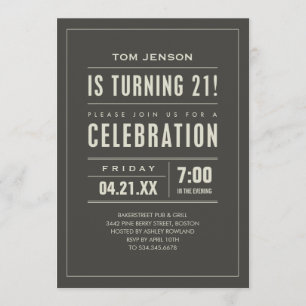 21st Birthday Party Invitations
