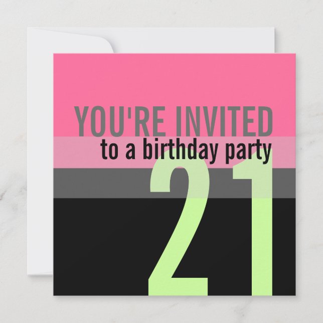 21st Birthday Party Invitations (Front)