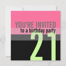21st Birthday Party Invitations