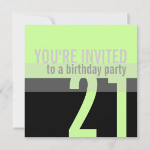 21st Birthday Party Invitations {Mint Green}