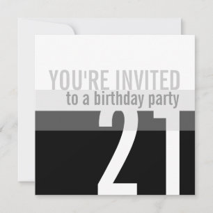 21st Birthday Party Invitations {Silver}