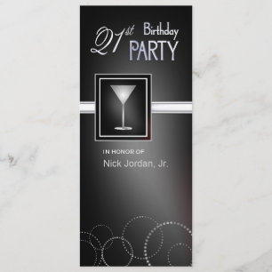 21st Birthday Party Invitations - with Monogram