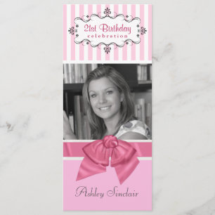 21st Birthday Party Invitations with Photo