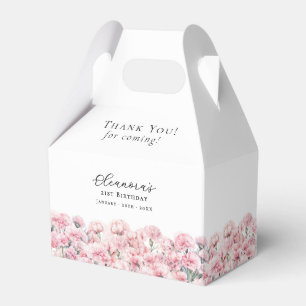 21st Birthday Party January Birth Month Flower  Favour Box