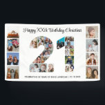 21st Birthday Party Number 21 Photo Collage Banner<br><div class="desc">Mark twenty one years of wonderful memories and adventures with this captivating 21st Birthday Number Photo Collage. This customisable template is the perfect blend of creativity and sentiment, allowing you to create a truly memorable gift for your loved one's special day. Capture the essence of incredible years in a single...</div>