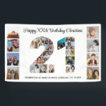 21st Birthday Party Number 21 Photo Collage Banner<br><div class="desc">Mark twenty one years of wonderful memories and adventures with this captivating 21st Birthday Number Photo Collage. This customisable template is the perfect blend of creativity and sentiment, allowing you to create a truly memorable gift for your loved one's special day. Capture the essence of incredible years in a single...</div>