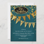 21st Birthday Party Pennant Banner Confetti Invitation<br><div class="desc">Celebrate your daughter, granddaughter or friends momentous coming of age with a 21st Birthday Party theme that has glitz and glamour! Sleek. Modern. Chic. Understated glam - with glittering pennant banners in two shades of golden glitter with sparkling twinkling falling confetti in various sizes and shade of gold. Sparkly starburst...</div>