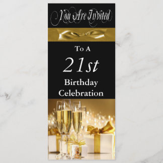 21st Birthday Party Personalised Invitation