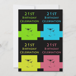 21st Birthday Party Personalised Invitation