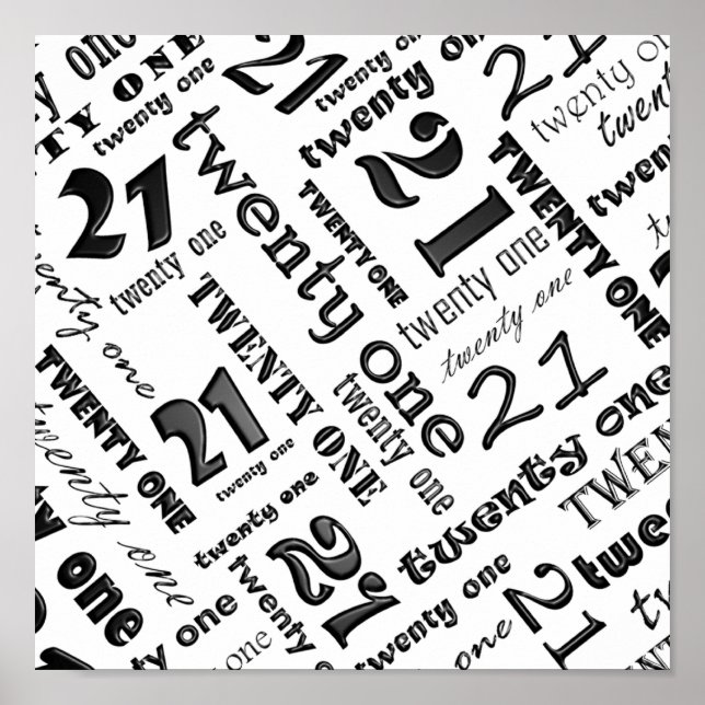 21st Birthday Party Poster (Front)