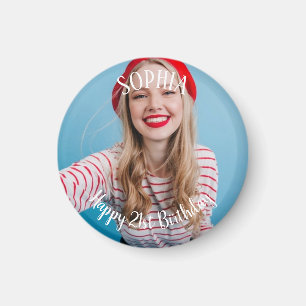 21st Birthday personalised  Magnet