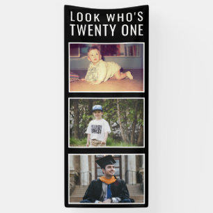 21st Birthday Photo Banner