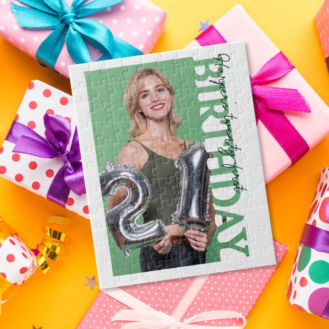 21st Birthday Photo college Party  Jigsaw Puzzle (Creator Uploaded)