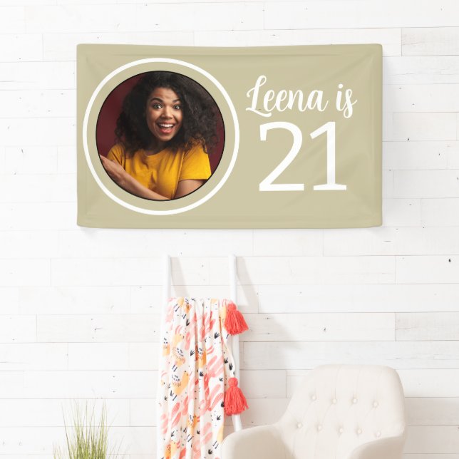 21st Birthday photo Frame  Banner (Insitu)