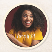 21st Birthday photo Frame Coaster