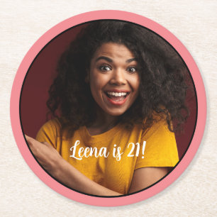 21st Birthday photo Frame Coaster
