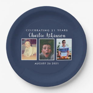21st birthday photo plate