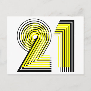 21st Birthday Postcard