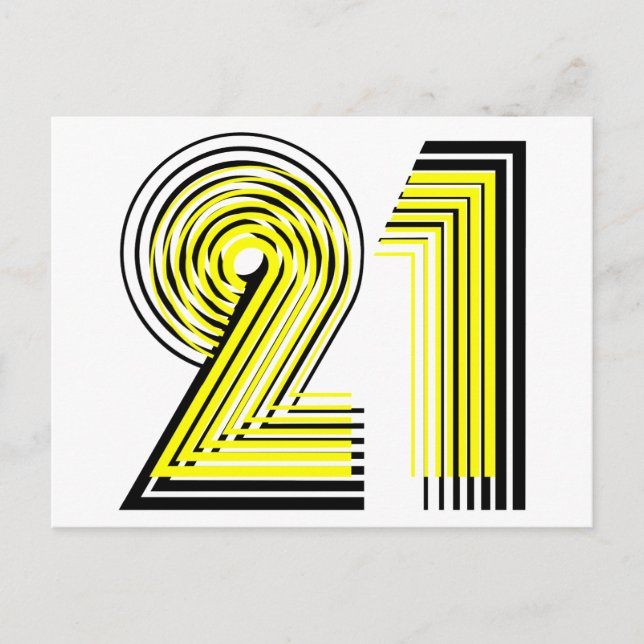 21st Birthday Postcard (Front)
