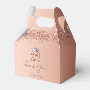 21st Birthday Pretty Pink Thank You Favour Bo Favour Box
