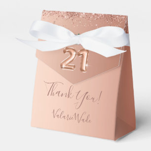 21st Birthday Pretty Pink Thank You Favour Box