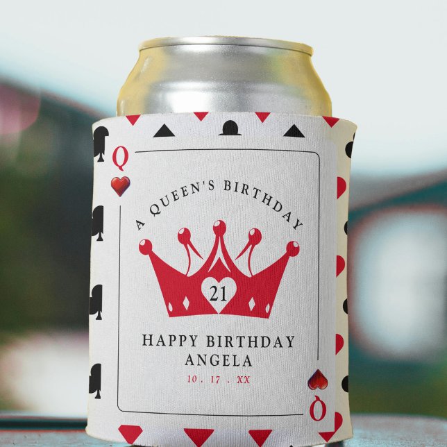 21st Birthday Queen of Hearts Casino Poker Card Can Cooler (21st Birthday Queen of Hearts Casino Poker Card Can Cooler
)