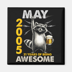 21st Birthday Racoon Beer May 2005 Vintage 21 Magnet