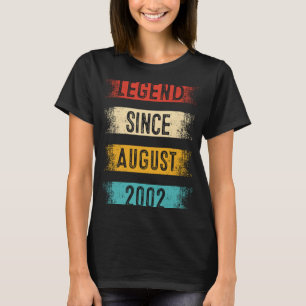 21st birthday Retro Vintage Legend Since August 20 T-Shirt
