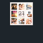 21st birthday rose gold photo collage name canvas print<br><div class="desc">A unique 21st birthday gift or keepsake, celebrating her life with a collage of 8 of your photos. Add images of her family, friends, pets, hobbies or dream travel destination. Personalise and add a name, age 21 and a date. Grey and black coloured letters. A chic girly and feminine rose...</div>