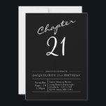 21st Birthday Script 21 Party Invitation<br><div class="desc">Sophisticated and elegant script birthday invitation.</div>