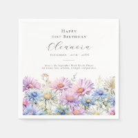 21st Birthday September Birth Flower Custom