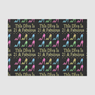 21ST BIRTHDAY SHOE QUEEN DESIGN TISSUE PAPER