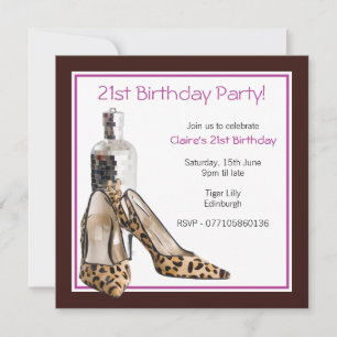 21st Birthday Shoes Invitation