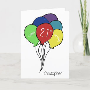 21st birthday son/ grandson holiday card