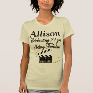 21ST BIRTHDAY SUPER STAR PERSONALIZED T SHIRT
