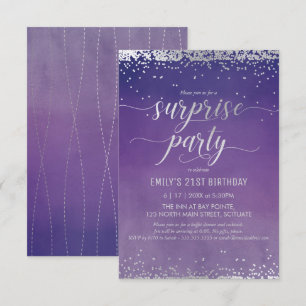 21st Birthday Surprise Party Invitation - Elegant