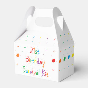 "21st Birthday" Survival Kit Favour Box