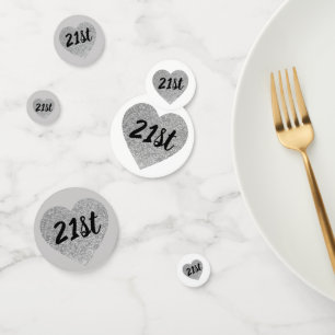 21st birthday table confetti