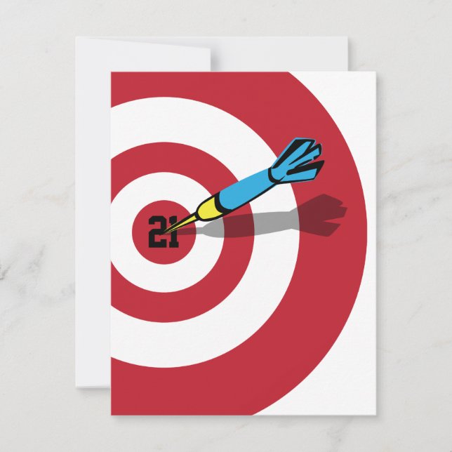 21st Birthday - Target Bullseye Invitation (Front)
