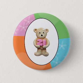 21st Birthday Teddy Bear 6 Cm Round Badge