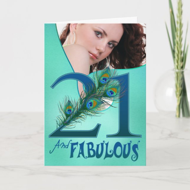 21st Birthday template Cards (Front)