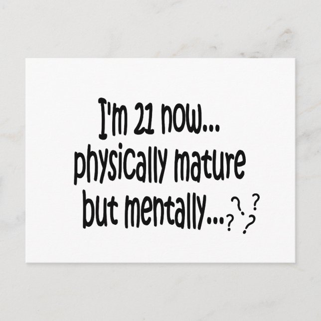 21st Birthday TShirts Postcard (Front)