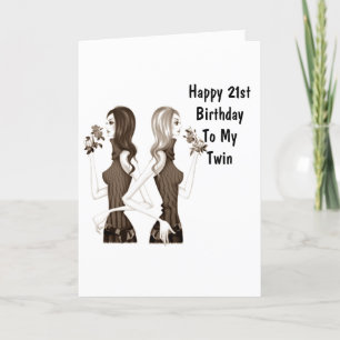 **21st BIRTHDAY **TWIN SISTER** WE LEGAL! Card